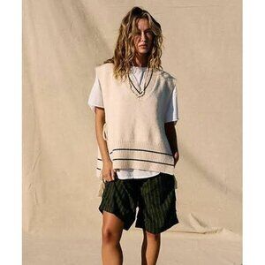 Free People All Star Stripe Poncho NWT